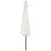 Parasol avec mât en bois 350 cm Blanc sable - Photo n°3