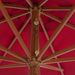 Parasol avec mât en bois 350 cm Bordeaux - Photo n°2