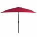 Parasol avec mât en métal 300 x 200 cm Bordeaux - Photo n°1