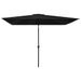 Parasol avec mât en métal 300 x 200 cm Noir - Photo n°1