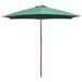 Parasol avec poteau en bois 270 x 270 cm Vert - Photo n°1