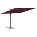 Parasol cantilever à double toit Bordeaux Rouge 300x300 cm - Photo n°2