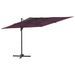 Parasol cantilever à LED Rouge Bordeaux 400x300 cm - Photo n°1