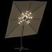 Parasol cantilever à LED Taupe 400x300 cm - Photo n°4