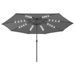 Parasol d'extérieur avec LED et mât en métal 400 cm Anthracite - Photo n°1