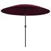 Parasol d'extérieur avec mât en aluminium 270 cm Bordeaux - Photo n°1