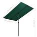 Parasol d'extérieur avec mât en aluminium 2x1,5 m Vert - Photo n°7