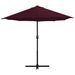 Parasol d'extérieur avec mât en aluminium 460 x 270 cm Bordeaux - Photo n°4