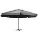 Parasol d'extérieur avec mât en aluminium 600 cm Anthracite - Photo n°1