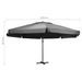 Parasol d'extérieur avec mât en aluminium 600 cm Anthracite - Photo n°6