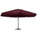 Parasol d'extérieur avec mât en aluminium 600 cm Bordeaux - Photo n°1