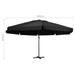 Parasol d'extérieur avec mât en aluminium 600 cm Noir - Photo n°6