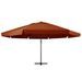 Parasol d'extérieur avec mât en aluminium 600 cm Terre cuite - Photo n°3