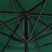 Parasol d'extérieur avec mât en aluminium 600 cm Vert - Photo n°2