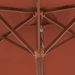 Parasol d'extérieur avec mât en bois 150 x 200 cm Terre cuite - Photo n°2