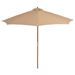 Parasol d'extérieur avec mât en bois 300 cm Taupe - Photo n°3