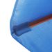 Parasol d'extérieur avec mât en bois 350 cm Bleu - Photo n°5