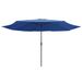 Parasol d'extérieur avec mât en métal 400 cm Bleu azuré - Photo n°3