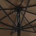 Parasol d'extérieur avec mât en métal 400 cm Taupe - Photo n°2