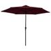 Parasol d'extérieur avec mât métallique Bordeaux 300 cm - Photo n°1