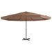 Parasol d'extérieur avec poteau en aluminium 500 cm Taupe - Photo n°1