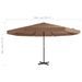 Parasol d'extérieur avec poteau en aluminium 500 cm Taupe - Photo n°7