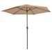 Parasol d'extérieur avec poteau en métal 300 cm Taupe - Photo n°1