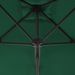 Parasol d'extérieur déporté avec mât en acier 300 cm Vert - Photo n°2