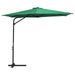 Parasol d'extérieur déporté avec mât en acier 300 cm Vert 2 - Photo n°1