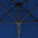 Parasol d'extérieur déporté avec mât en acier Bleu 250x250x230 cm - Photo n°2