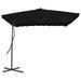 Parasol d'extérieur déporté avec mât en acier Noir 250x250x230 cm - Photo n°3