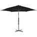 Parasol d'extérieur déporté avec mât en acier Noir 300x230 cm - Photo n°4