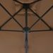 Parasol d'extérieur déporté avec poteau en acier 250 x 250 cm Taupe - Photo n°2