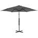 Parasol d'extérieur déporté avec poteau en acier 300 cm Anthracite - Photo n°4