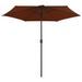 Parasol d'extérieur et mât en aluminium 270x246 cm Terre cuite - Photo n°4