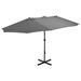 Parasol d'extérieur poteau en aluminium 460 x 270 cm anthracite - Photo n°1