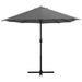 Parasol d'extérieur poteau en aluminium 460 x 270 cm anthracite - Photo n°4