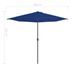 Parasol de balcon avec mât en aluminium Bleu 300x150x253cm Demi - Photo n°8