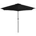 Parasol de balcon avec mât en aluminium Noir 270x135x245cm Demi - Photo n°1