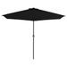 Parasol de balcon avec mât en aluminium Noir 300x150x253cm Demi - Photo n°3