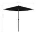 Parasol de balcon avec mât en aluminium Noir 300x150x253cm Demi - Photo n°8