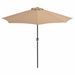 Parasol de balcon avec mât en aluminium Taupe 270x135 cm Demi - Photo n°3