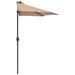 Parasol de balcon avec mât en aluminium Taupe 270x135 cm Demi - Photo n°4