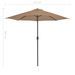 Parasol de balcon avec mât en aluminium Taupe 270x135 cm Demi - Photo n°8