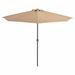 Parasol de balcon avec mât en aluminium Taupe 300x150 cm Demi - Photo n°3