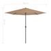 Parasol de balcon avec mât en aluminium Taupe 300x150 cm Demi - Photo n°8