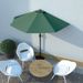 Parasol de balcon avec mât en aluminium Vert 270x135 cm Demi - Photo n°2