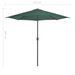 Parasol de balcon avec mât en aluminium Vert 270x135 cm Demi - Photo n°8