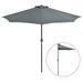 Parasol de balcon et mât en aluminium Anthracite 270x135cm Demi - Photo n°1