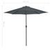 Parasol de balcon et mât en aluminium Anthracite 270x135cm Demi - Photo n°8